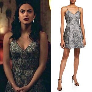 Alice + Olivia Anette Deep Pleat Paisley Party Dress | 4